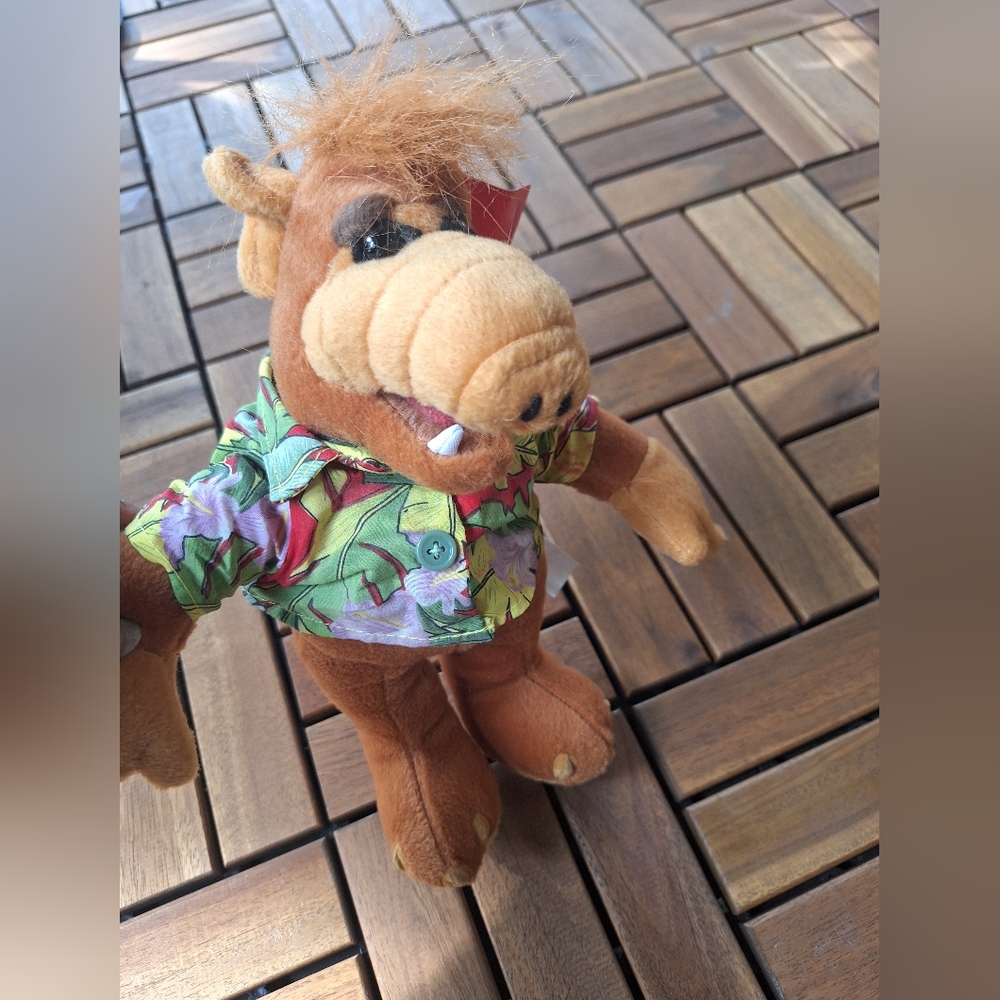 ALF Brown Plush Toy with Floral Hawaain Shirt